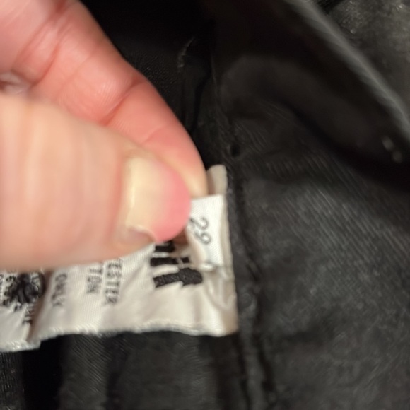 UNIF Black Crop Raw hem Straight Wide Leg Pants Size 29 - Picture 5 of 7